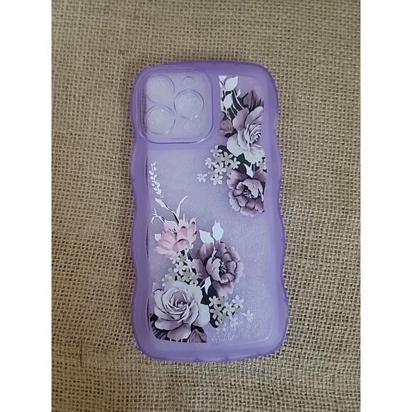 For iPhone 16 15 14 13 12 11 Pro Max Plus Purple Floral Flower Phone Case - Picture 1 of 2